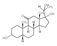 Pregnan-11-one,3,17,20-trihydroxy-, (3a,5b,20S)- structure