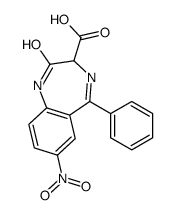 2,3-dihydro-7-nitro-2-oxo-5-phenyl-1H-1,4-benzodiazepine-3-carboxylic acid Structure