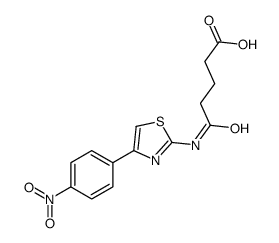 5-[[4-(4-nitrophenyl)-1,3-thiazol-2-yl]amino]-5-oxopentanoic acid Structure