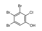 3,4,5-tribromo-2-chlorophenol Structure