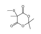 2,2,5-trimethyl-5-methylsulfanyl-1,3-dioxane-4,6-dione结构式