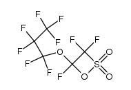 4-heptafluoropropoxytrifluoro-1,2-oxathietane 2,2-dioxide结构式