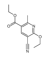 Ethyl 5-cyano-6-ethoxy-2-methylnicotinate结构式