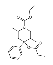 2,5-Dimethyl-4-phenyl-4-propionyloxy-piperidine-1-carboxylic acid ethyl ester Structure