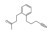 4-[2-(3-oxobutyl)phenyl]butanenitrile Structure