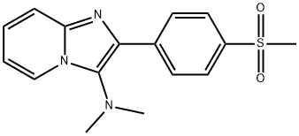 N,N-Dimethyl-2-[p-(methylsulfonyl)phenyl]imidazo[1,2-a]pyridin-3-amine结构式