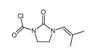 1-Imidazolidinecarbonyl chloride, 3-(2-methyl-1-propenyl)-2-oxo- (9CI)结构式