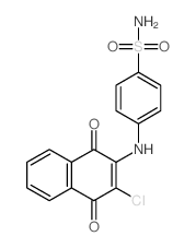 Benzenesulfonamide,4-[(3-chloro-1,4-dihydro-1,4-dioxo-2-naphthalenyl)amino]- Structure