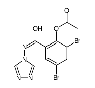 [2,4-dibromo-6-(1,2,4-triazol-4-ylcarbamoyl)phenyl] acetate结构式