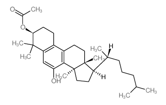 19-Norlanosta-5,7,9-triene-3,7-diol,3-acetate, (3b)-(9CI)结构式