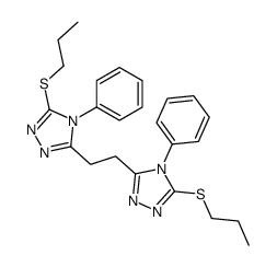 4-phenyl-3-[2-(4-phenyl-5-propylsulfanyl-1,2,4-triazol-3-yl)ethyl]-5-propylsulfanyl-1,2,4-triazole结构式