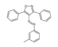 (3,5-diphenyl-1,2-oxazol-4-yl)-(3-methylphenyl)diazene结构式
