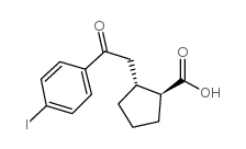 trans-2-[2-(4-iodophenyl)-2-oxoethyl]cyclopentane-1-carboxylic acid Structure
