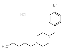 1-[(4-bromophenyl)methyl]-4-pentyl-piperazine structure