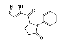 1-phenyl-5-(1H-pyrazole-5-carbonyl)pyrrolidin-2-one结构式