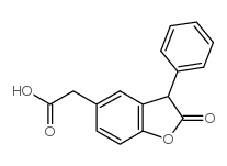 2,3-Dihydro-2-oxo-3-phenyl-5-benzofuranacetic acid结构式