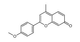 2-(4-Methoxyphenyl)-4-methyl-7H-1-benzopyran-7-one结构式