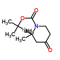 1-N-boc-2(s)-甲基-哌啶-4-酮结构式