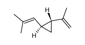 [1R,2S,(-)]-1-(1-Methylethenyl)-2-(2-methyl-1-propenyl)cyclopropane结构式