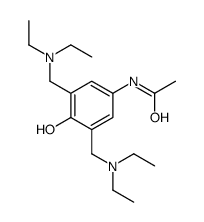 N-[3,5-双[[(二乙氨基)甲基]-4-羟基苯基]乙酰胺结构式