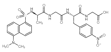 Dansyl-D-Ala-Gly-4-nitro-Phe-Gly-OH trifluoroacetate salt结构式