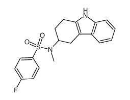 4-fluoro-N-methyl-N-(1,2,4,9-tetrahydro-1H-carbazol-3-yl)benzenesulfonamide Structure