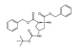 (2S,4S)-Nα-Cbz-4-N-Boc-aminoproline benzyl ester Structure