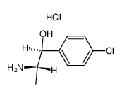 (1RS,2RS)-2-amino-1-(4-chloro-phenyl)-propan-1-ol, hydrochloride Structure