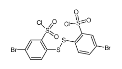 5,5'-dibromo-2,2'-disulfanediyl-bis-benzenesulfonyl chloride Structure