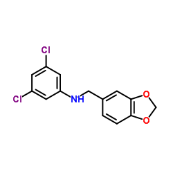 N-(1,3-Benzodioxol-5-ylmethyl)-3,5-dichloroaniline Structure