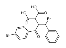 [1-(α-bromo-benzyl)-2-(4-bromo-phenyl)-2-oxo-ethyl]-malonic acid Structure