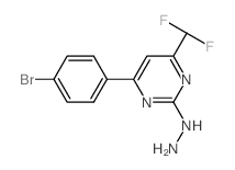 4-(4-Bromophenyl)-6-(difluoromethyl)-2-hydrazinopyrimidine Structure