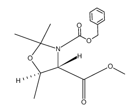 3-benzyl 4-methyl (4S,5R)-2,2,5-trimethyloxazolidine-3,4-dicarboxylate Structure