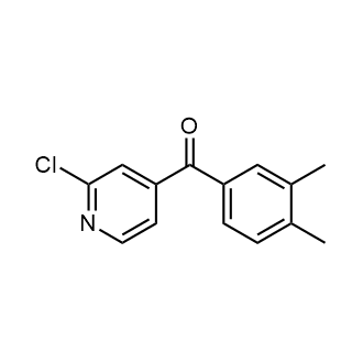 (2-氯吡啶-4-基)(3,4-二甲基苯基)甲酮结构式