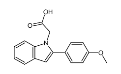 2-(2-(4-methoxyphenyl)-1H-indol-1-yl)acetic acid Structure