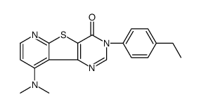 4-二甲基氨基-7-(4-乙基-苯基)-7H-9-硫-1,5,7-三氮杂芴-8-酮结构式
