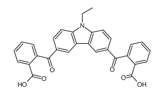 9-ethyl-3,6-bis-(2-carboxy-benzoyl)-carbazole结构式