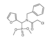 dimethyl [benzyl(chloroacetyl)amino](2-furyl)methylphosphonate Structure