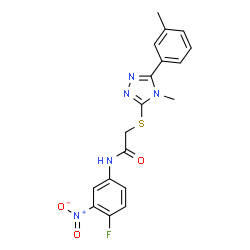 N-(4-FLUORO-3-NITROPHENYL)-2-([4-METHYL-5-(3-METHYLPHENYL)-4H-1,2,4-TRIAZOL-3-YL]SULFANYL)ACETAMIDE picture