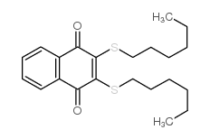 2,3-bis(n-hexylthio)-1,4-naphthalenedione Structure