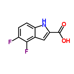 4,5-二氟-1H-吲哚-2-羧酸结构式