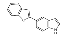 5-苯并呋喃-2-基-1H-吲哚结构式