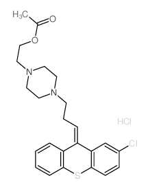 2-[4-[(3E)-3-(2-chlorothioxanthen-9-ylidene)propyl]piperazin-1-yl]ethyl acetate结构式