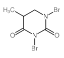 2,4(1H,3H)-Pyrimidinedione, 1,3-dibromodihydro-5-methyl- Structure