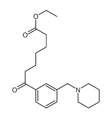ETHYL 7-OXO-7-[3-(PIPERIDINOMETHYL)PHENYL]HEPTANOATE Structure