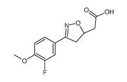 (S)-2-(3-(3-FLUORO-4-METHOXYPHENYL)-4,5-DIHYDROISOXAZOL-5-YL)ACETIC ACID结构式