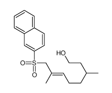3,7-dimethyl-8-naphthalen-2-ylsulfonyloct-6-en-1-ol结构式
