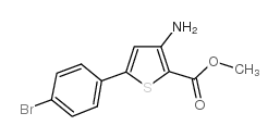 3-氨基-5-(4-溴苯基)噻吩2-羧酸甲酯结构式