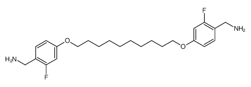 [4-[10-[4-(aminomethyl)-3-fluorophenoxy]decoxy]-2-fluorophenyl]methanamine Structure