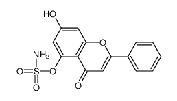 (7-hydroxy-4-oxo-2-phenylchromen-5-yl) sulfamate结构式